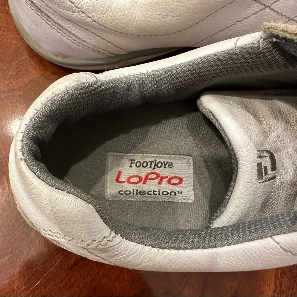 FootJoy LoPro Casual White Golf Shoes with Rainbow Laces size 7